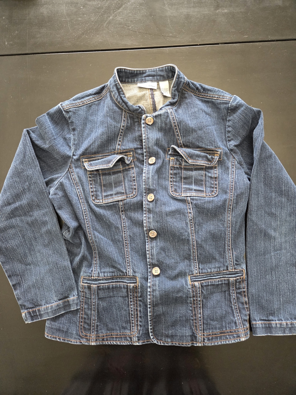 Chico's Platinum Women's Denim Button-Up Jacket